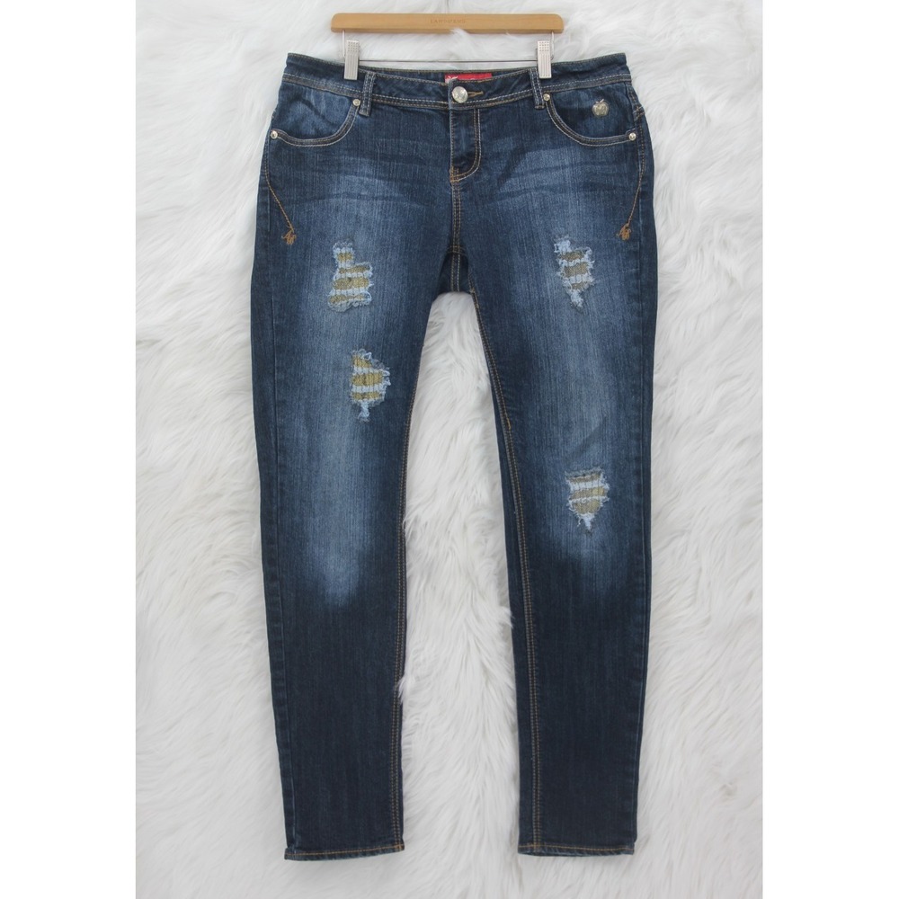 Vintage Apple Bottom Jeans 13/14 Embroidered Pockets 90s Y2K Low Rise Hip Hop